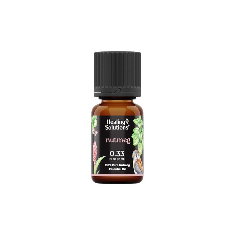 Healing Solutions Nutmeg Essential Oil - 0.33 Fluid Ounces