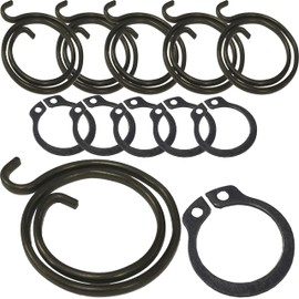 Universal Hardware 2 Turns Door Handle Kit Spring Replacement Lever Latch Coil Repair Plus Circlip (6 x Springs 1.8mm Thick and 6 Circlip)