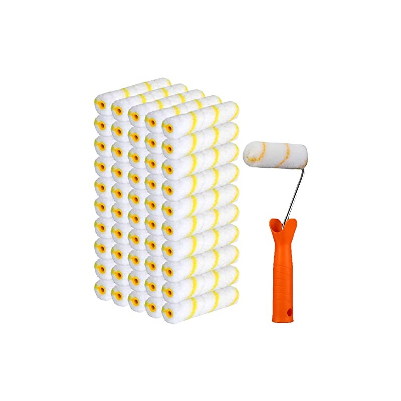 100 Pieces 4 Inch Paint Roller Covers Small Roller Nap