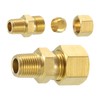 sourcing map 2Pcs Brass Pipe Fitting, 5/16" OD x 1/8"