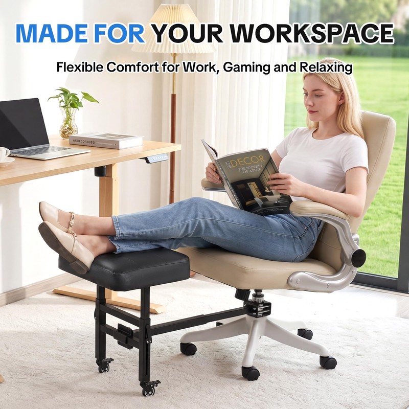 Office Chair Footrest Attachment, Adjustable Height & Distance