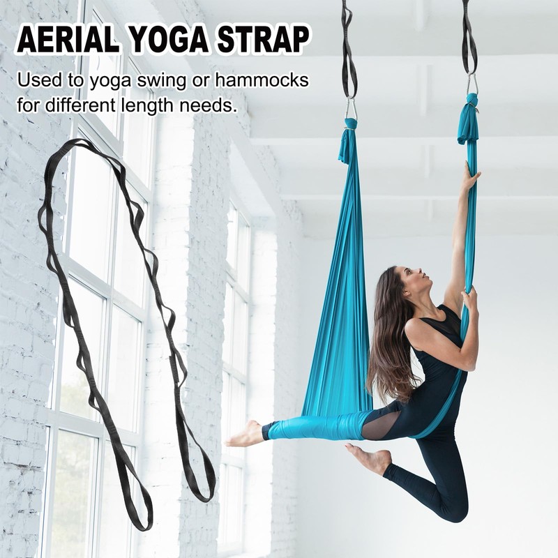 PATIKIL 22KN Adjustable Daisy Chain Yoga Extend Belt 1.8M, 2