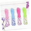KOMBIUDA 1 Pair Long Cuff Reusable Dish Washing Gloves with