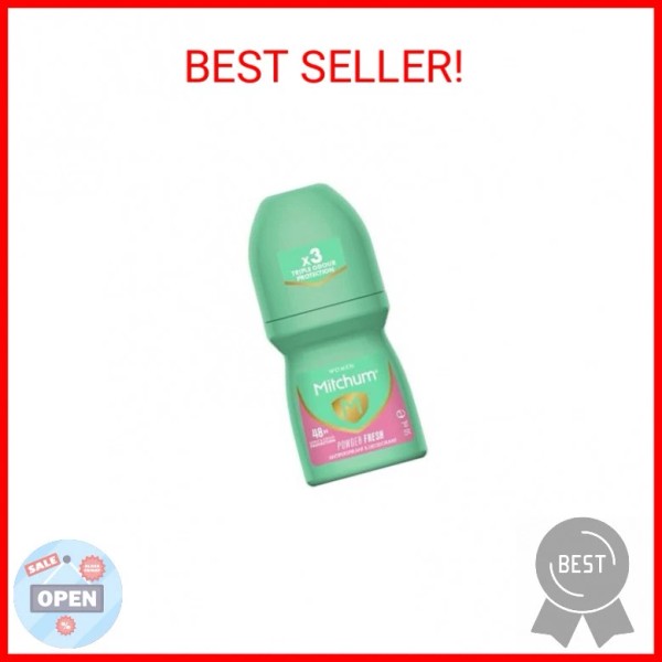 Mitchum Women’s Antiperspirant Deodorant, Roll-On Applicator, Powder Fresh Scent