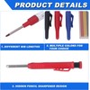 Carpenter Pencil Marker Set Multifunctional 6 Long Nib Deep Hole