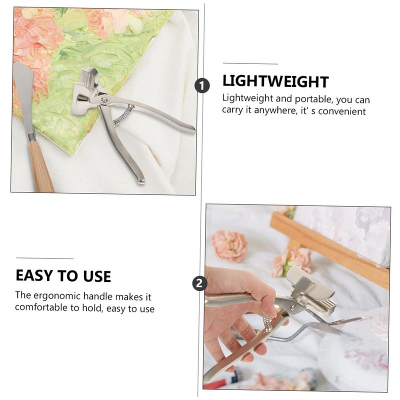 Hohopeti Lightweight Canvas Pliers Spring-Loaded Tension Clamp Wide Mouth Pliers