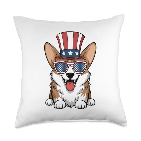 Patriotic Corgi 4th of July USA Flag Dog Independence Day