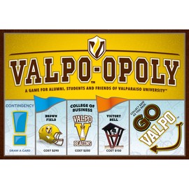 Late For The Sky: Valpo-Opoly - University Themed Family Board Game, Opoly-Style Game Night, Traditional Play Or 1 Hr Version, Ages 8+, 2-6 Players