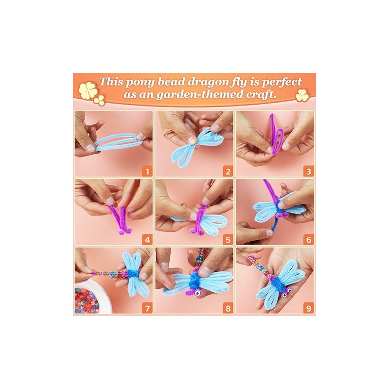 Eppingwin 2.5 lb Wholesale Large Pony Beads (6x9 mm) Bucket,