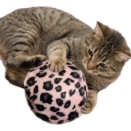 Juguete Pelota Para Gato Con Sonido - Animal Print Leopardo