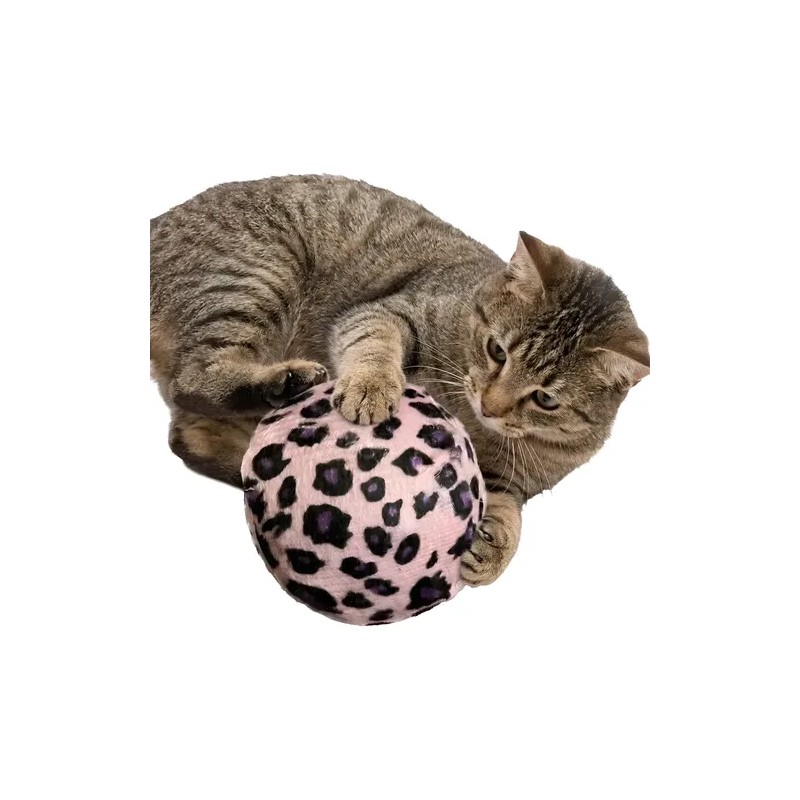 Juguete Pelota Para Gato Con Sonido - Animal Print Leopardo