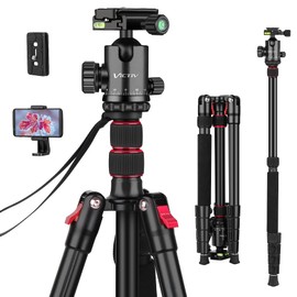 Professional Tripod for Camera, Victiv 81 inch Aluminium Compact Travel Camera Tripod Monopod Heavy Duty with Phone Mount, Compatible with Canon Nikon Sony