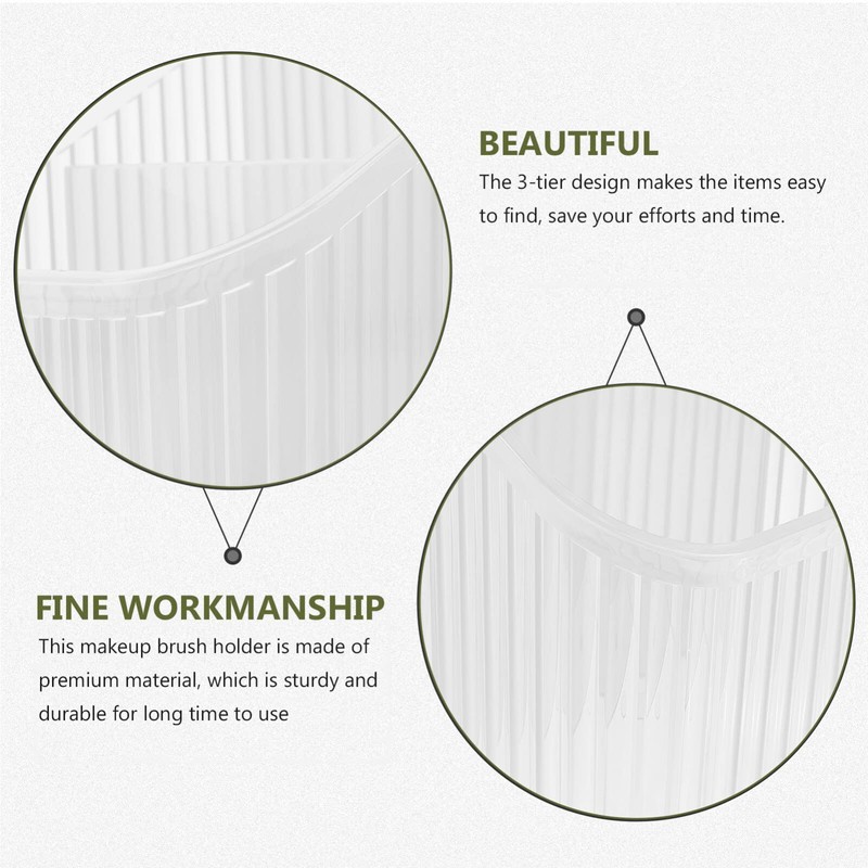 FOMIYES Makeup Brush Holder Organizer Transparent Storage Container for Cosmetics