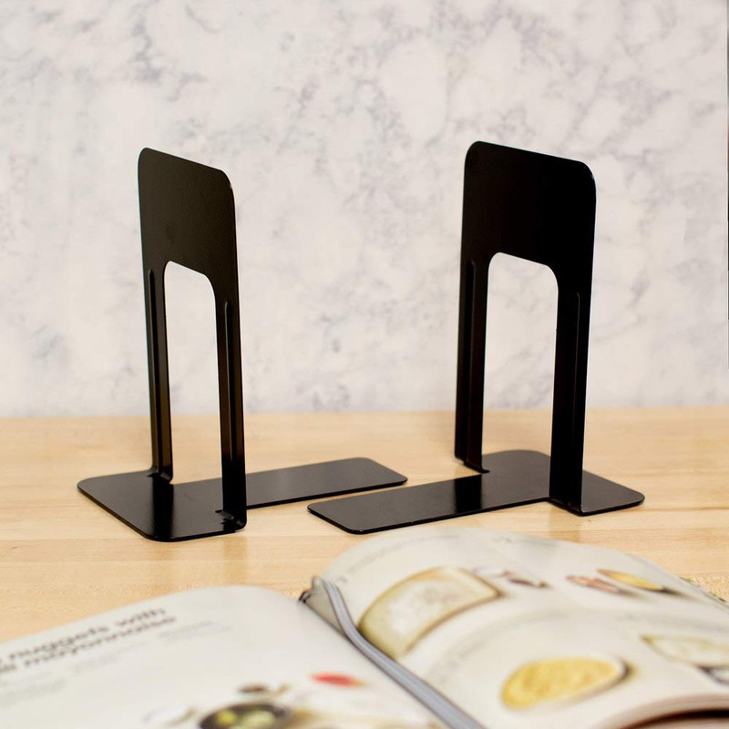 1InTheOffice Large Bookends for Heavy Books, Premium Jumbo Bookends 9"