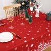 CAROMIO Christmas Tablecloth Rectangle Snowflake Wipe Clean Pine Pattern Water