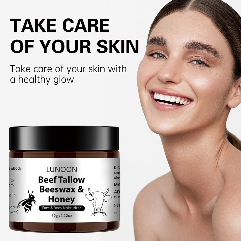 Beef Tallow for Face Cream, Tallow and Honey Balm for
