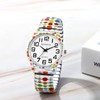 JewelryWe Elastic Watches for Women: Easy Read Analog Quartz Stretch