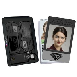 Badge Holder for RSA SecurID and Yubikey5 NFC Tokens - Holds up to 3 Badges - Stealth Black (2 RSA & 1 Yubikey)