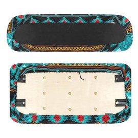 SEANATIVE Aztec Turquoise Golf Cart Seat Covers Heavy Duty Golf Cart Seat Blanket Travel Sports Cart Seat Cushion Covers for 2 Person Seats Club Car Golf Cart Accessories