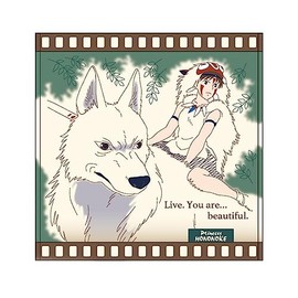 Marushin 1005049600 Mini Towel, Ghibli Princess Mononoke, Film Sun Handkerchief, Character, 100% Cotton, Organic Cotton, Antibacterial, Odor Resistant, Gift, Birthday