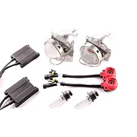 Pair of DDM Tuning Bi-Xenon HID D2S Retrofit Projectors V2, 3in Lens, LHD, W/DDM Slim 35W HID Kit, Lifetime Warranty (DDM 35W,5000K)