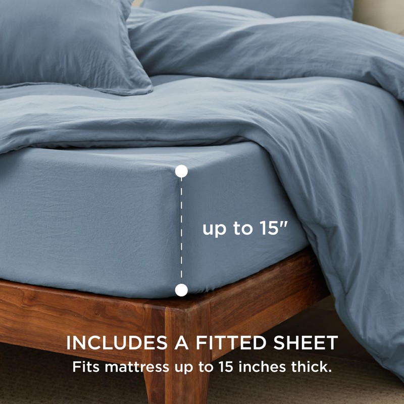 Bedsure Bedsure Duvet Cover King Size with Fitted Sheet -
