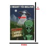 Alien Poster UFO Spaceship I Want To Believe Posters