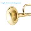 Brass C Bugle Call Gold-Plated Trumpet Cavalry Horn with Mouthpiece
