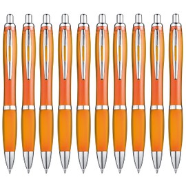 Libetui Pack of 10 Ballpoint Pens with Non-Slip Grip Zone and Large Capacity in Trendy Colours