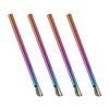 Luxshiny 4pcs Stainless Steel Straws Reusable Drinking Spoon Straws for