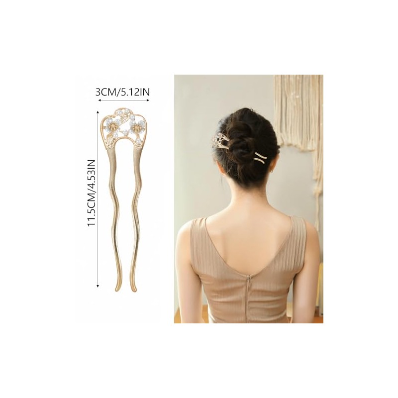 Paquete De 6 Horquillas Para El Pelo De Metal Dorado