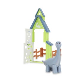 Giochi Preziosi Dino Ranch Triceratops Playset Action with Dinosaur, the Dinosaur is Articulated and Approximately 10 cm High as Seen on TV for Children Aged 3 Years and Above DNA05300