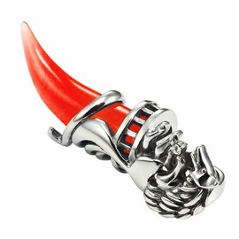 Urban Jewelry Impresionante collar de acero inoxidable tribal para hombre, cadena de piel de 19 pulgadas, Cuero, Sin piedra preciosa