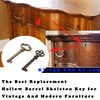 Generic Skeleton Key KY-2AB and KY-3AB Antique Brass Plated Hollow