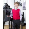 Gioberti Boy's 100% Cotton Soft V-Neck Cable Knit Sweater Vest,