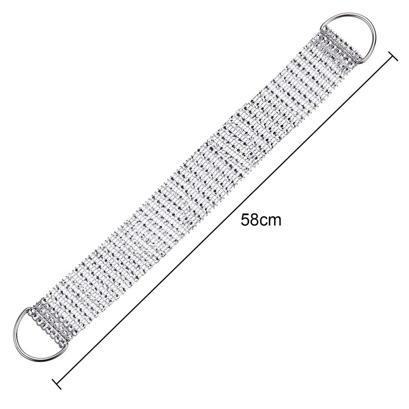 Hotop 2 Pairs of Crystal Rhinestone Diamond Curtain Tie Backs