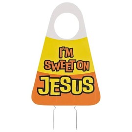 Fun Express 16" x 24" Religious Candy Corn Stand-In Yard Sign