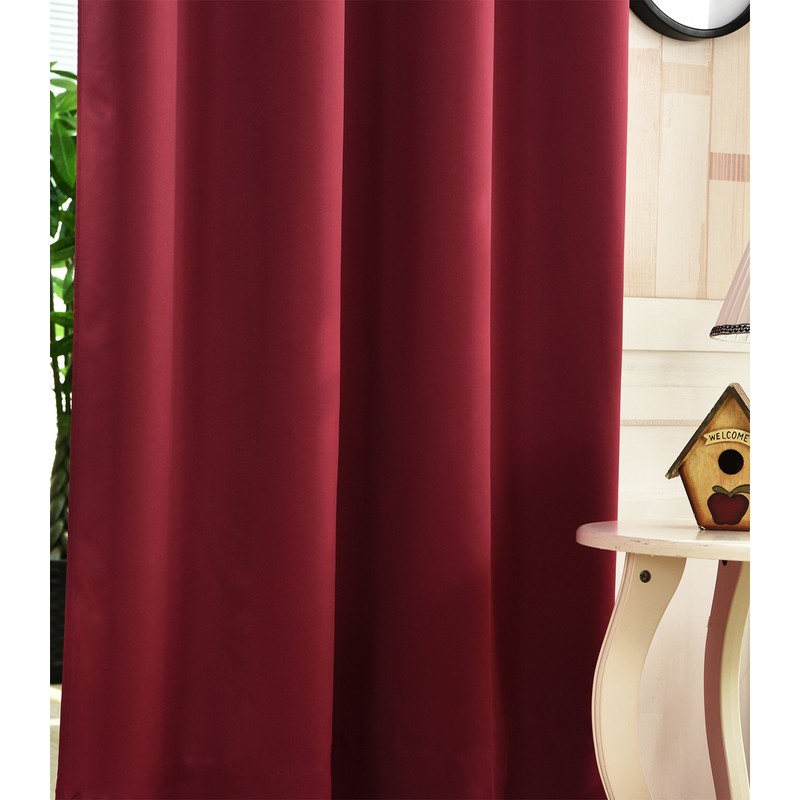 Woltu #488 Opaque Blackout Curtain with Eyelets, Light Heavy Curtain,