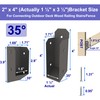 Hehdbz 2 Pair Stainless Steel 2" x 4" (1 ½"