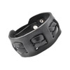 COOLLA Antique Men's Leather Cuff Bracelet Wrist Band Jewelry (Black)