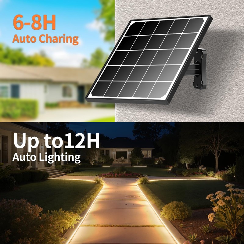Lightonight Solar LED Strip Lights,32.8FT 6000mAh Large Capacity Solar String
