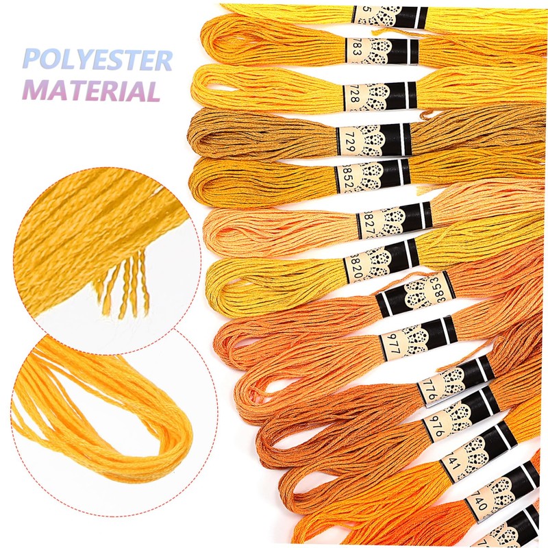 TEHAUX 100pcs Embroidery Floss Embroidery Thread Bobbins Cotton Strings for