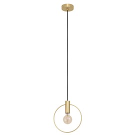 EGLO Pendant lighting Manizales, elegant and minimalist ceiling light fitting made of brass, metal hanging lamp for dining and living room, E27 socket