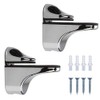 2 Pcs Glass Shelf Support Adjustable Glass Shelf Bracket Polished