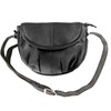 Bag Street Small Nappa Leather Shoulder Bag XS, Black/Black