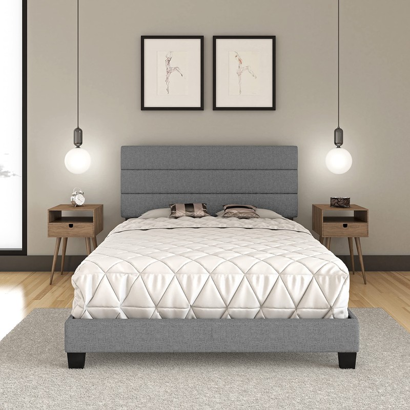 Boyd Sleep Ravenna Platform Bed Frame, Full, Grey