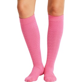 Cherokee TrueSupport Women 10-15 mmHg (1 Pair/ 4 Pairs) pack Compression Socks, Plus, Atomic Pink - Atomic Pink,Plus