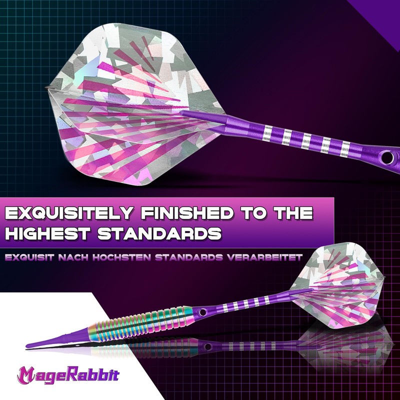 MageRabbit Soft Tip Dart Set 3 Aluminum Stems Professional Extra