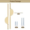 sourcing map 2 Pack Brushed Gold Cupboard Pulls, Semicircle Kitchen