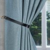 Home Queen Black Leather Curtain Tie Backs, Outdoor Drape Holder